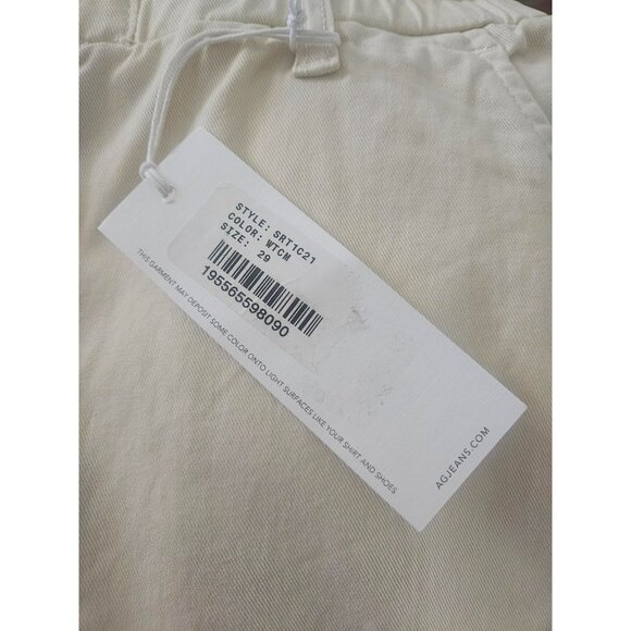 NWT AG  Adriano Goldschmied Caden Women's Jogger Pant in White Cream Size 29 - Picture 3 of 4